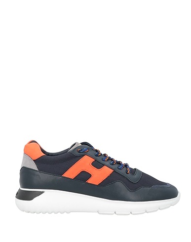 HOGAN Sneakers Marineblau Leder, Gewebefasern