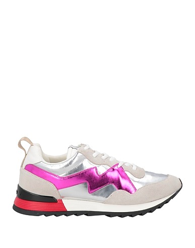 MULBERRY Sneakers Argento Fibre sintetiche, Fibre tessili, Pelle