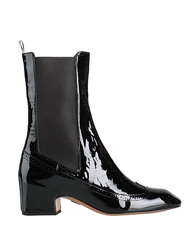 THOM BROWNE FOOTWEAR Black Calfskin, Textile fibers