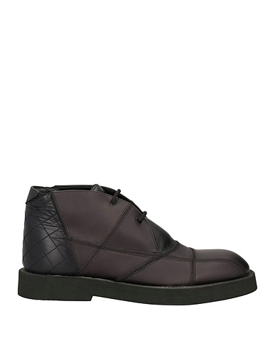 DOLCE&GABBANA Ankle boot Black Leather, Textile fibres