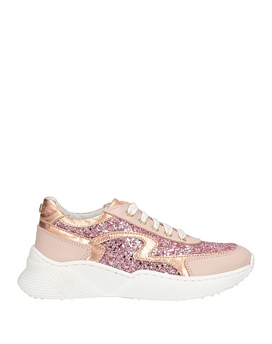 TWINSET Sneakers Rose gold Leather, Textile fibers
