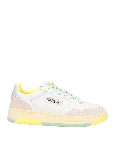 KARL LAGERFELD Sneakers White Leather, Textile fibres