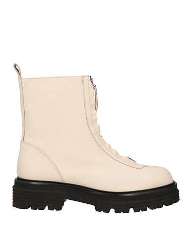 LOUIS GERARDIER Le Bottier Stiefelette Cremeweiß Leder