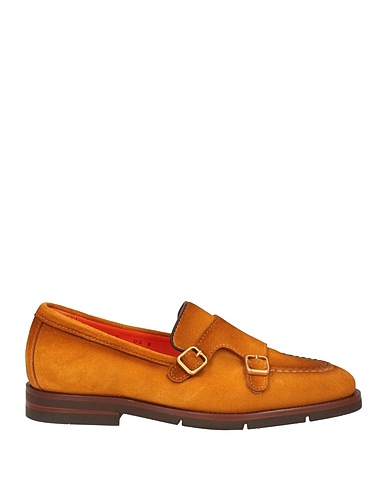 SANTONI Loafers Camel Leather