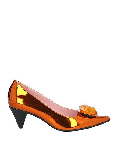 RAS Décolleté Arancione Pelle