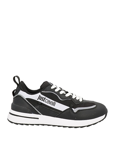 JUST CAVALLI Sneakers Black Nylon, Polyurethane