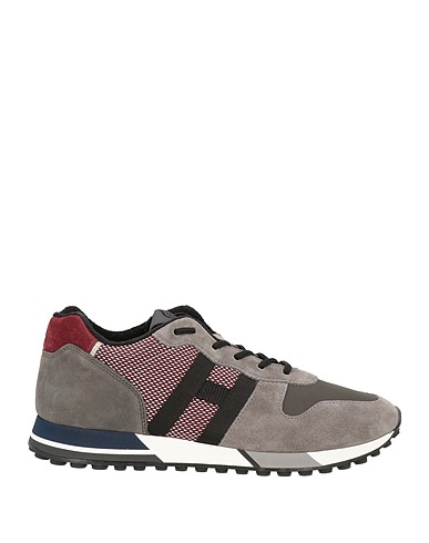 HOGAN Sneakers Lead Leather, Textile fibres