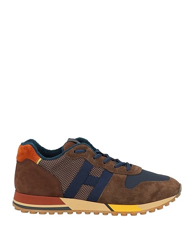 HOGAN Sneakers Marrone Pelle, Fibre tessili