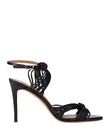 PURA LÓPEZ Sandalen Schwarz Kalbsleder