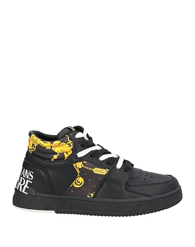 VERSACE JEANS COUTURE Sneakers Black Leather, Synthetisches Material