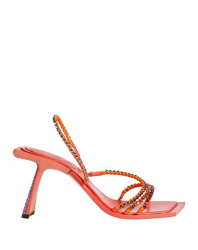 BENEDETTA BRUZZICHES Sandali Corallo Fibre tessili