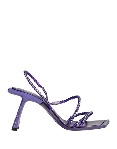 BENEDETTA BRUZZICHES Sandali Viola Fibre tessili