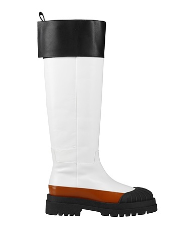 PLAN C Boots White Calfskin