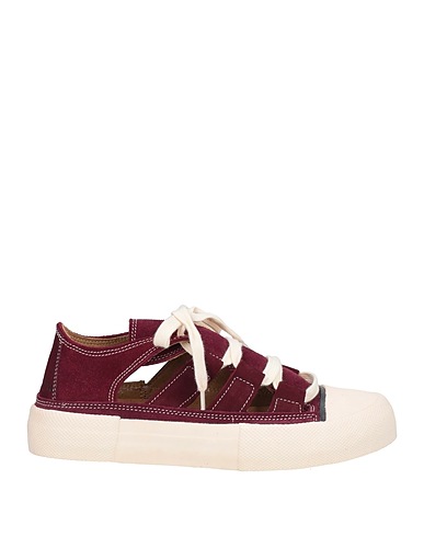 WOLLOW Sneakers Burgundy Leather, Rubber