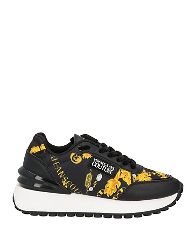 VERSACE JEANS COUTURE Sneakers Nero Fibre tessili, Pelle, Materiale sintetico