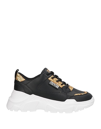 VERSACE JEANS COUTURE Sneakers Black Leather, Polyurethane