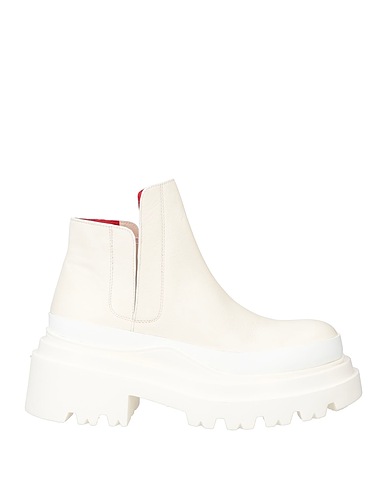 PLAN C Ankle boot Ivory Calfskin