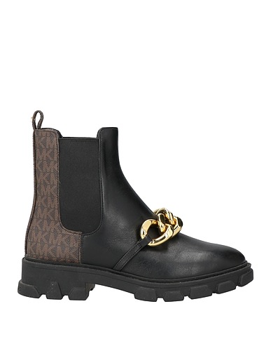 MICHAEL MICHAEL KORS Ankle boot Black Leather, Textile fibres