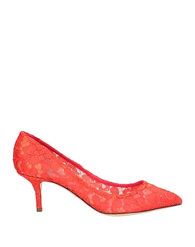 DOLCE&GABBANA Pump Coral 56% Viscose, 36% Cotton, 6% Polyamide, 2% Silk