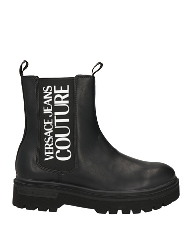 VERSACE JEANS COUTURE Ankle boot Black Textile fibers