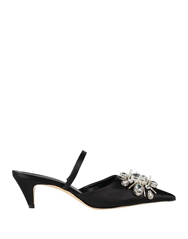 ROCHAS Mules and clogs Black Textile fibers