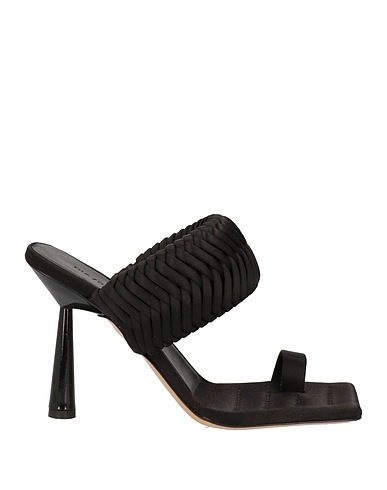 GIA BORGHINI Flip flops Black Textile fibers