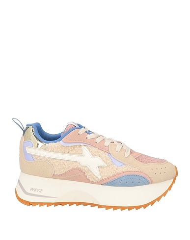 W6YZ Sneakers Rosa antico Pelle, Fibre tessili