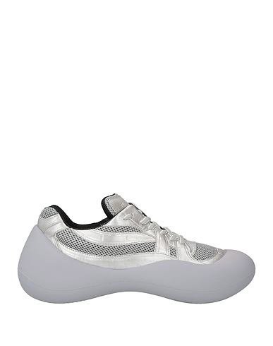 JW ANDERSON Sneakers Silver Leather, Textile fibers
