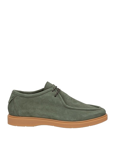ANDREA VENTURA FIRENZE Laced shoes Military green Leather
