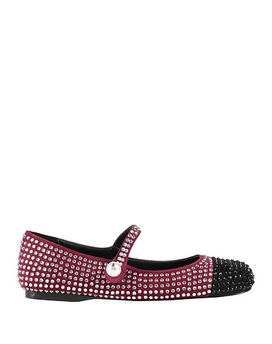 MASSIMO SANTINI Ballerinas Pflaume Gewebefasern
