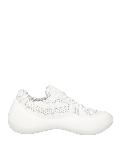 JW ANDERSON Sneakers White Calfskin, Textile fibres