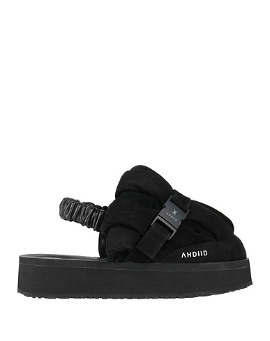 AHDIID Mules und Clogs Schwarz Leder
