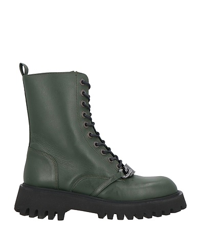 ELVIO ZANON Ankle boot Military green Leather