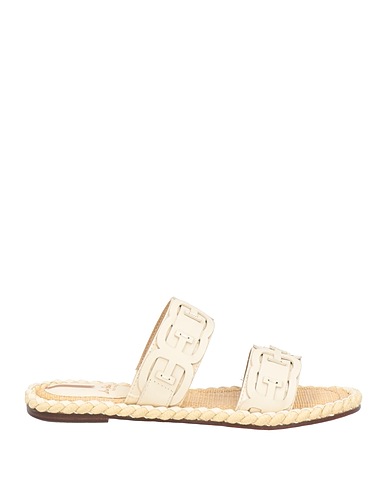SAM EDELMAN Sandals Ivory Leather, Textile fibers