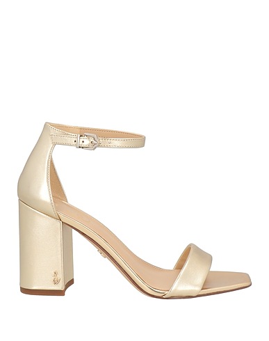 SAM EDELMAN Sandals Gold Leather