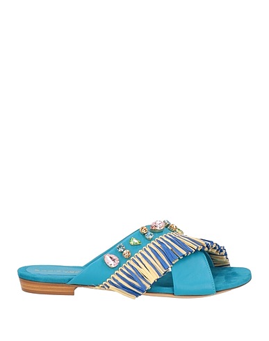 EDDICUOMO Sandals Azure Leather