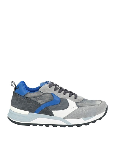 VOILE BLANCHE Sneakers Grey Leather, Textile fibres