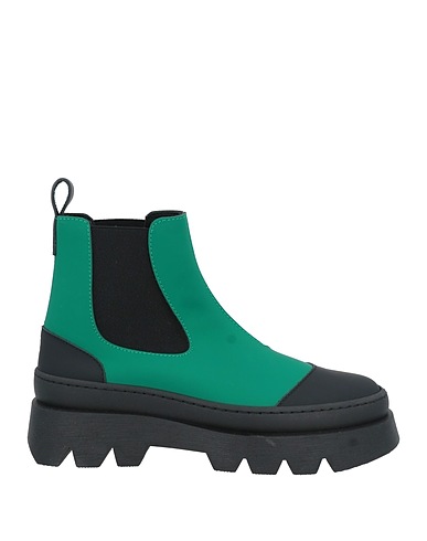 FLORENS Ankle boot Green Leather
