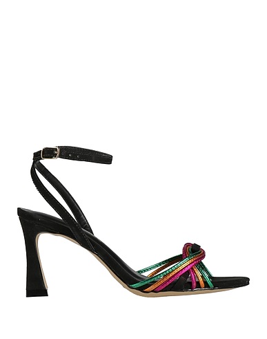 MISS UNIQUE Sandals Black Leather