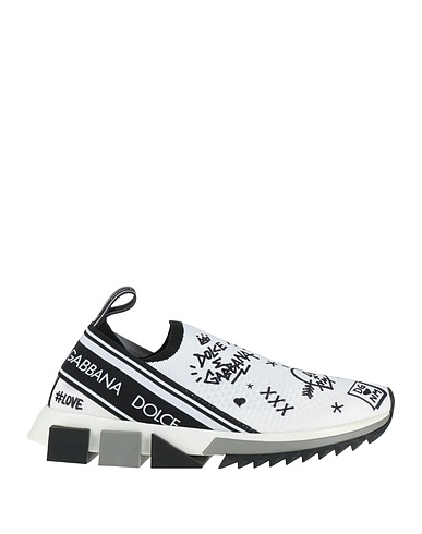DOLCE&GABBANA Sneakers White 70% Polyester, 10% Polyamide, 10% Cotton, 5% Viscose, 5% Elastane