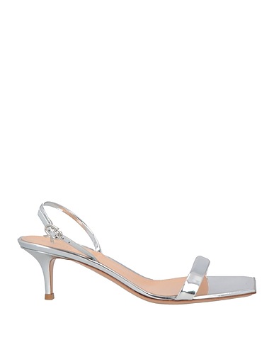 GIANVITO ROSSI Sandals Silver Leather