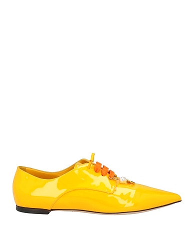 DOLCE&GABBANA Laced shoes Yellow Leather