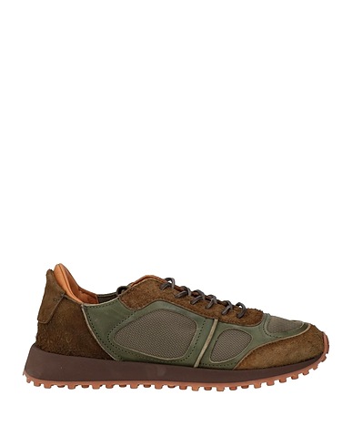 BUTTERO® FOOTWEAR Military green Leather, Textile fibres
