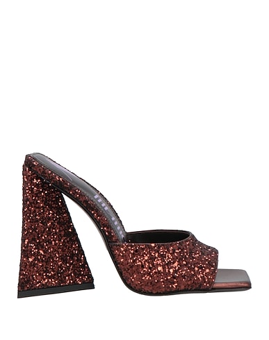 THE ATTICO Sandals Brown Textile fibers