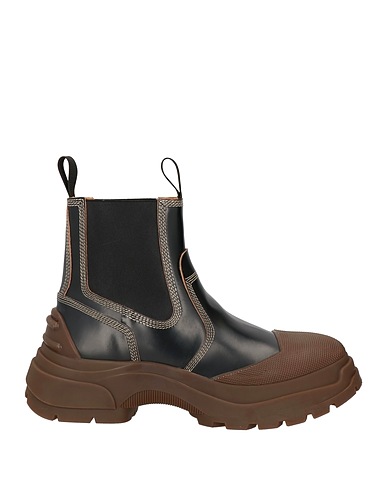 MM6 MAISON MARGIELA Stiefelette Schwarz Leder, Gewebefasern