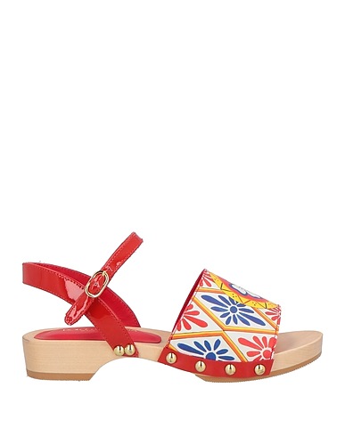 DOLCE&GABBANA Sandals Red Calfskin