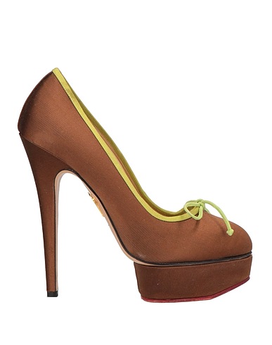 CHARLOTTE OLYMPIA Zapato de salón Marrón Fibras textiles