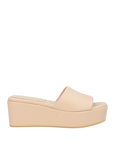 ANNA F. Sandals BEIGE Leather