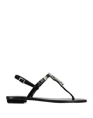 PAOLO FERRARA Flip flops NERO Leather