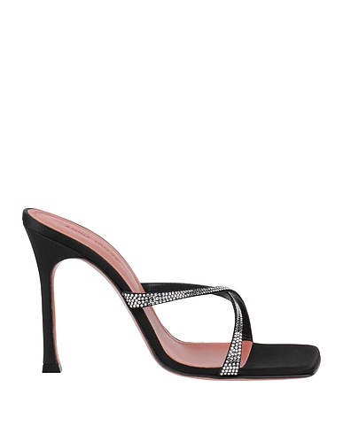 AMINA MUADDI Sandals Black Textile fibres
